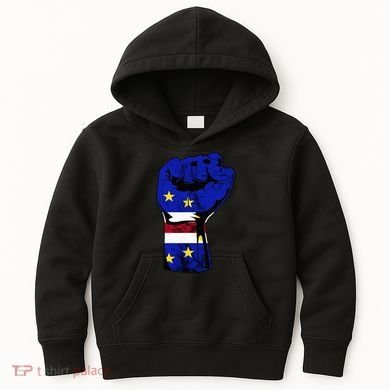 Cape Verde Cape Verdean Flag Power Handfist Cabo Pride Kids Hoodie