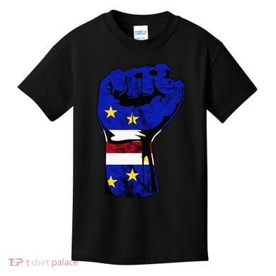 Cape Verde Cape Verdean Flag Power Handfist Cabo Pride Kids T-Shirt