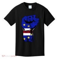 Cape Verde Cape Verdean Flag Power Handfist Cabo Pride Kids T-Shirt thumb 0