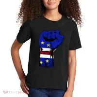 Cape Verde Cape Verdean Flag Power Handfist Cabo Pride Kids T-Shirt thumb 2