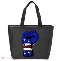 Cape Verde Cape Verdean Flag Power Handfist Cabo Pride Tote Bag thumb 0