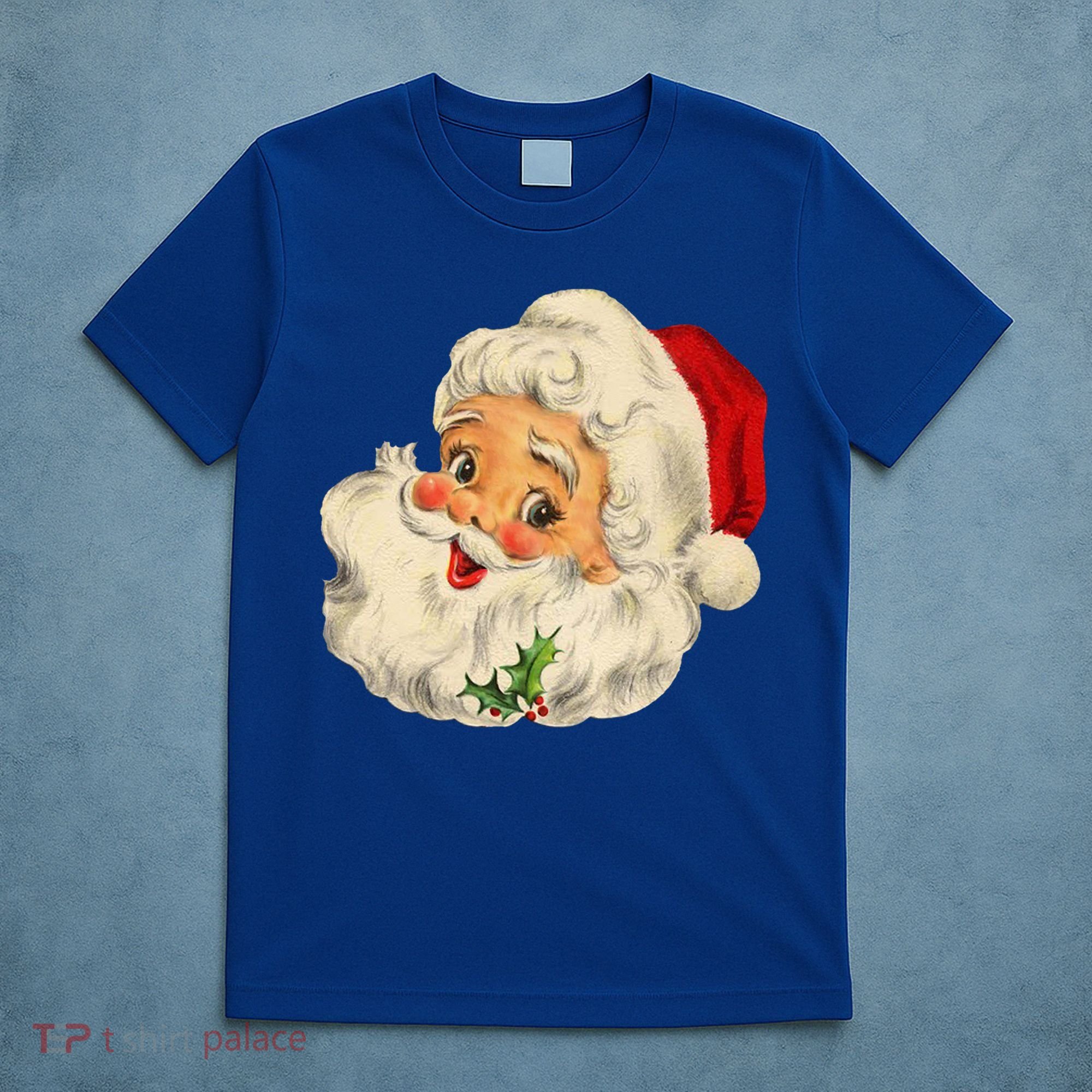 Cool Vintage Christmas Santa Claus Face Gift T-Shirt