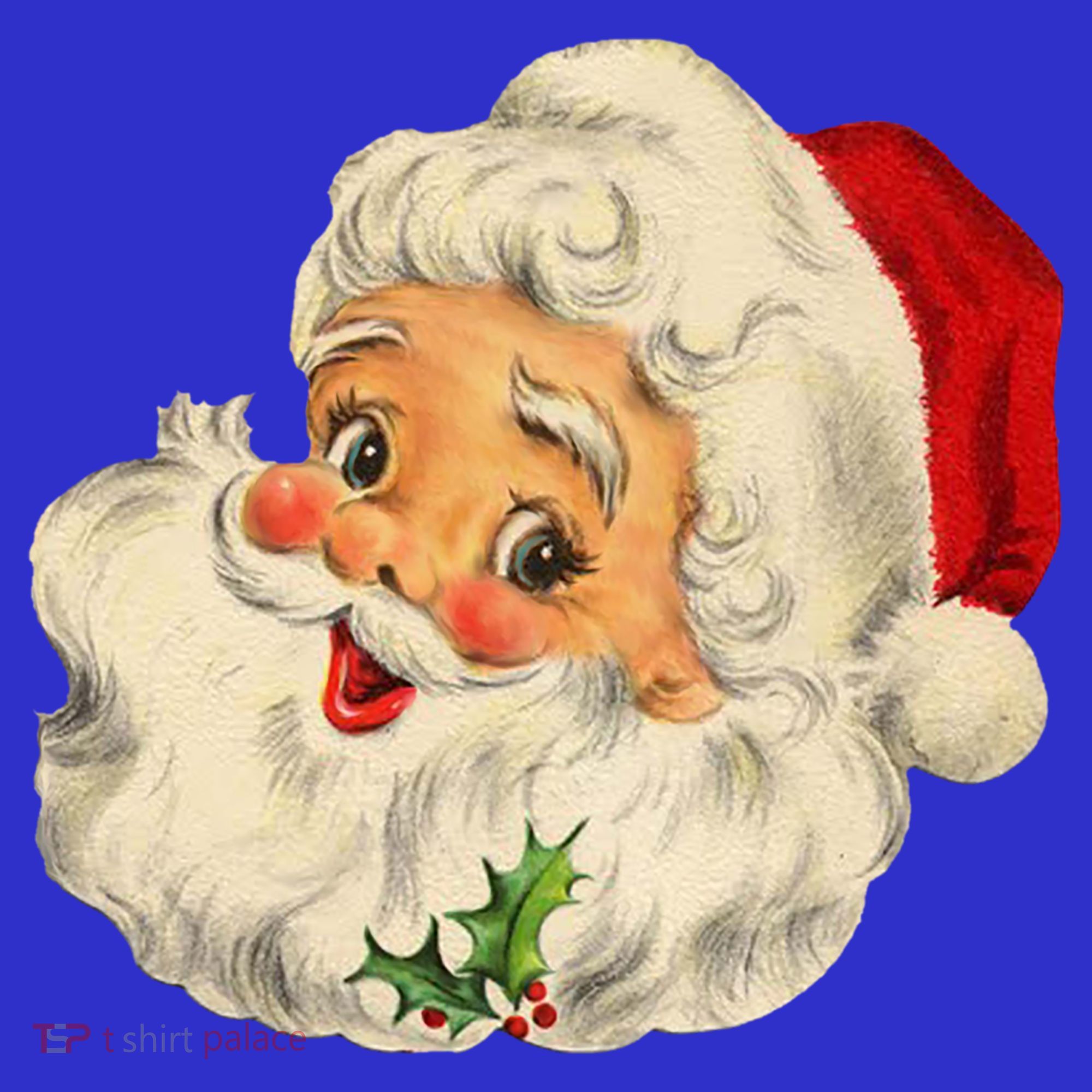Cool Vintage Christmas Santa Claus Face Gift T-Shirt