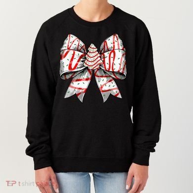 Christmas Vibes Coquette Bow Christmas Tree Cake Gift Women's Sweatshirt