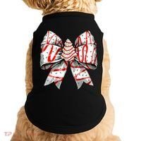 Christmas Vibes Coquette Bow Christmas Tree Cake Gift Doggie Tank thumb 0