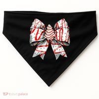 Christmas Vibes Coquette Bow Christmas Tree Cake Gift USA-Made Doggie Bandana thumb 0