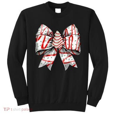 Christmas Vibes Coquette Bow Christmas Tree Cake Gift Sweatshirt