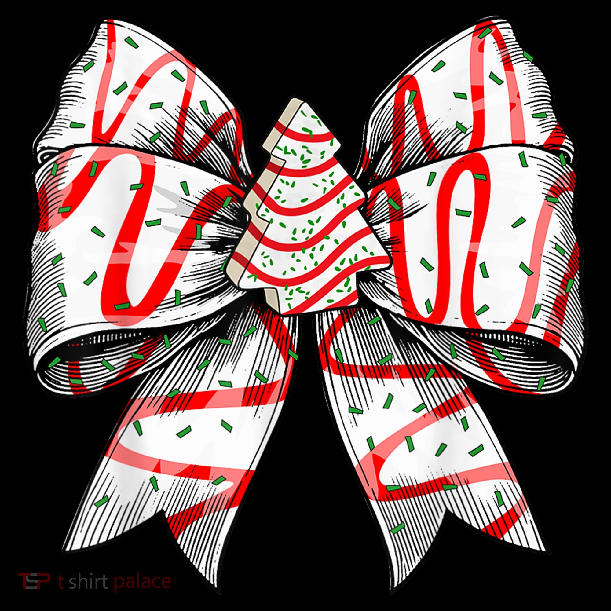 Christmas Vibes Coquette Bow Christmas Tree Cake Gift Sweatshirt