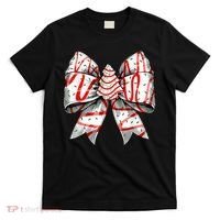 Christmas Vibes Coquette Bow Christmas Tree Cake Gift T-Shirt thumb 0