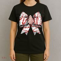 Christmas Vibes Coquette Bow Christmas Tree Cake Gift T-Shirt thumb 4