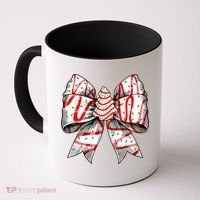 Christmas Vibes Coquette Bow Christmas Tree Cake Gift Coffee Mug thumb 0