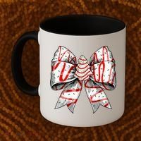 Christmas Vibes Coquette Bow Christmas Tree Cake Gift Coffee Mug thumb 2