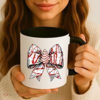 Christmas Vibes Coquette Bow Christmas Tree Cake Gift Coffee Mug thumb 3