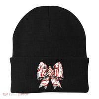 Christmas Vibes Coquette Bow Christmas Tree Cake Gift Beanie thumb 0