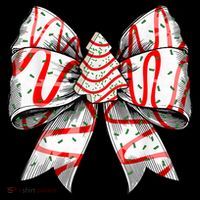 Christmas Vibes Coquette Bow Christmas Tree Cake Gift Women's Hoodie thumb 2