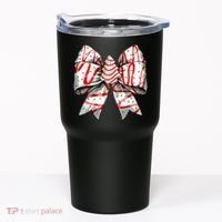 Christmas Vibes Coquette Bow Christmas Tree Cake Gift Tumbler thumb 0
