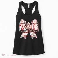 Christmas Vibes Coquette Bow Christmas Tree Cake Gift Women's Tank Top thumb 0