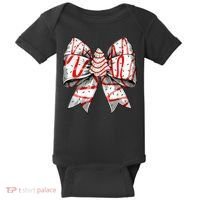 Christmas Vibes Coquette Bow Christmas Tree Cake Gift Baby Bodysuit thumb 0