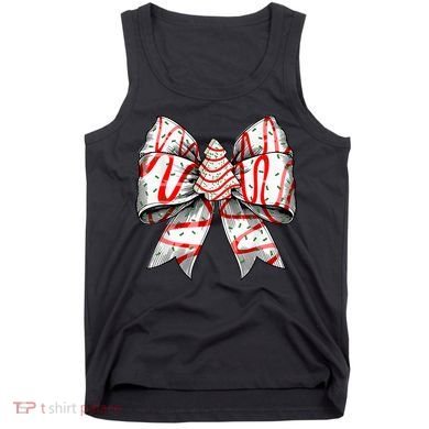Christmas Vibes Coquette Bow Christmas Tree Cake Gift Tank Top