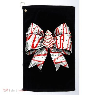 Christmas Vibes Coquette Bow Christmas Tree Cake Gift Golf Towel