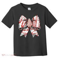 Christmas Vibes Coquette Bow Christmas Tree Cake Gift Toddler T-Shirt thumb 0