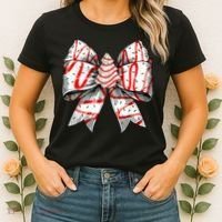 Christmas Vibes Coquette Bow Christmas Tree Cake Gift Women's T-Shirt thumb 2