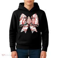 Christmas Vibes Coquette Bow Christmas Tree Cake Gift Kids Hoodie thumb 4