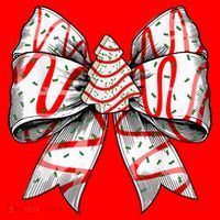 Christmas Vibes Coquette Bow Christmas Tree Cake Gift Santa Hat thumb 1