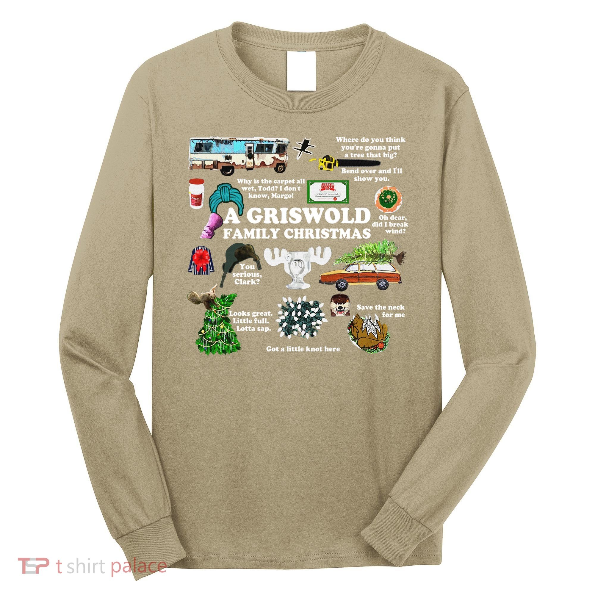 Christmas Vacation Collage Premium Scoop Christmas Family Christmas Classic Long Sleeve Shirt
