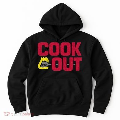 Cookout Vintage Chalk Texture Red Gray Hoodie