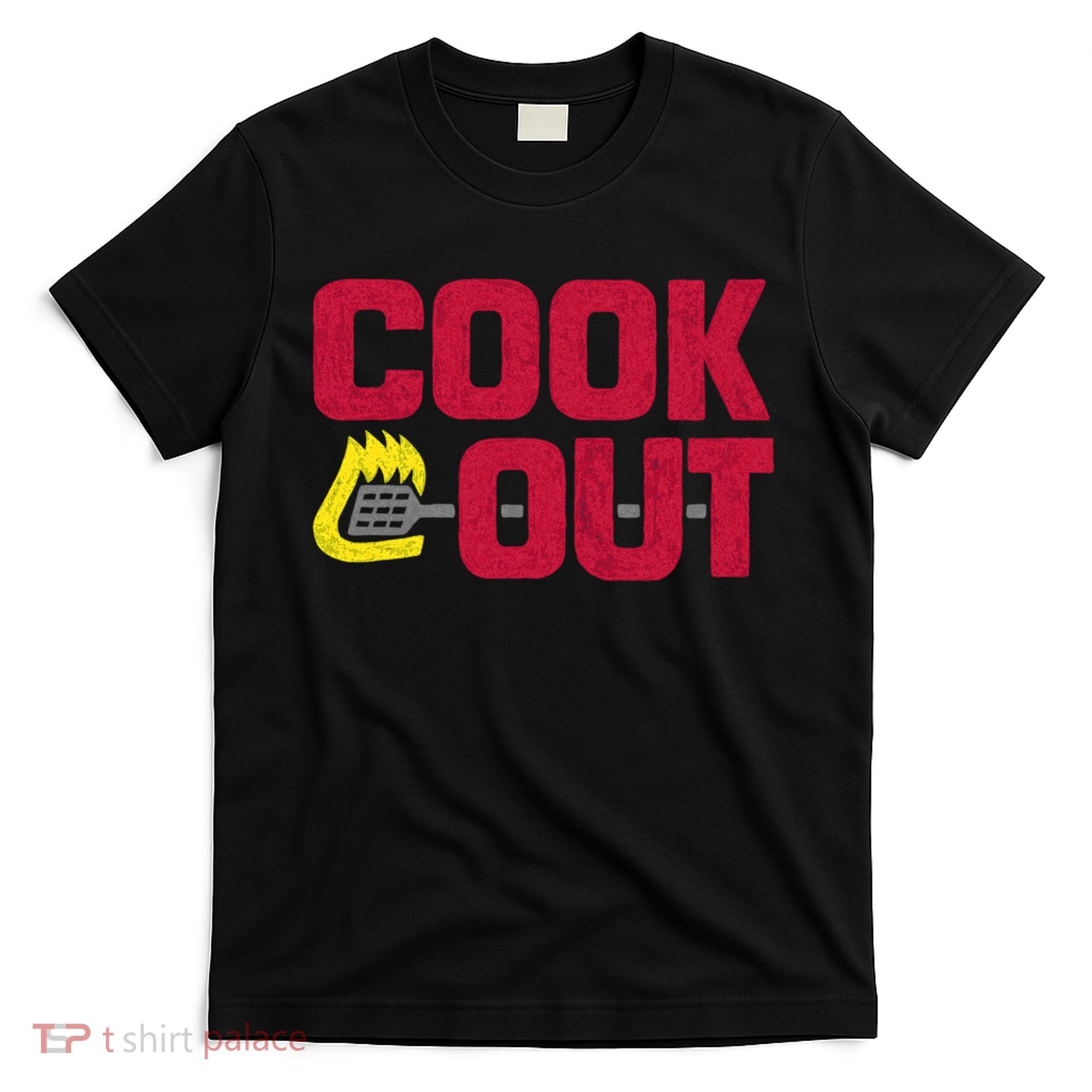 Cookout Vintage Chalk Texture Red Gray T-Shirt