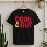 Cookout Vintage Chalk Texture Red Gray T-Shirt thumb 2