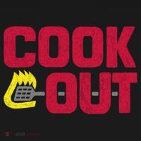 Cookout Vintage Chalk Texture Red Gray T-Shirt thumb 7