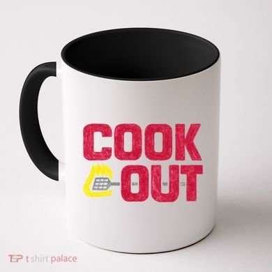 Cookout Vintage Chalk Texture Red Gray Coffee Mug