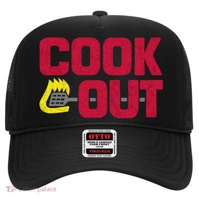 Cookout Vintage Chalk Texture Red Gray Hat