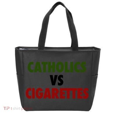 Catholics Vs Cigarettes Tote Bag