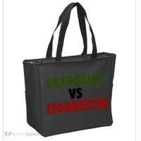 Catholics Vs Cigarettes Tote Bag thumb 2