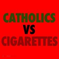 Catholics Vs Cigarettes Santa Hat thumb 1