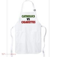 Catholics Vs Cigarettes Apron thumb 0