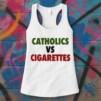 Catholics Vs Cigarettes Women's Tank Top thumb 3
