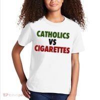 Catholics Vs Cigarettes Kids T-Shirt thumb 2