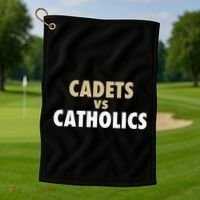 Cadets Vs. Catholics Golf Towel thumb 1