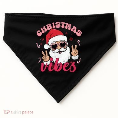 Christmas Vibes USA-Made Doggie Bandana