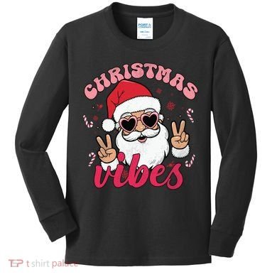 Christmas Vibes Kids Long Sleeve Shirt