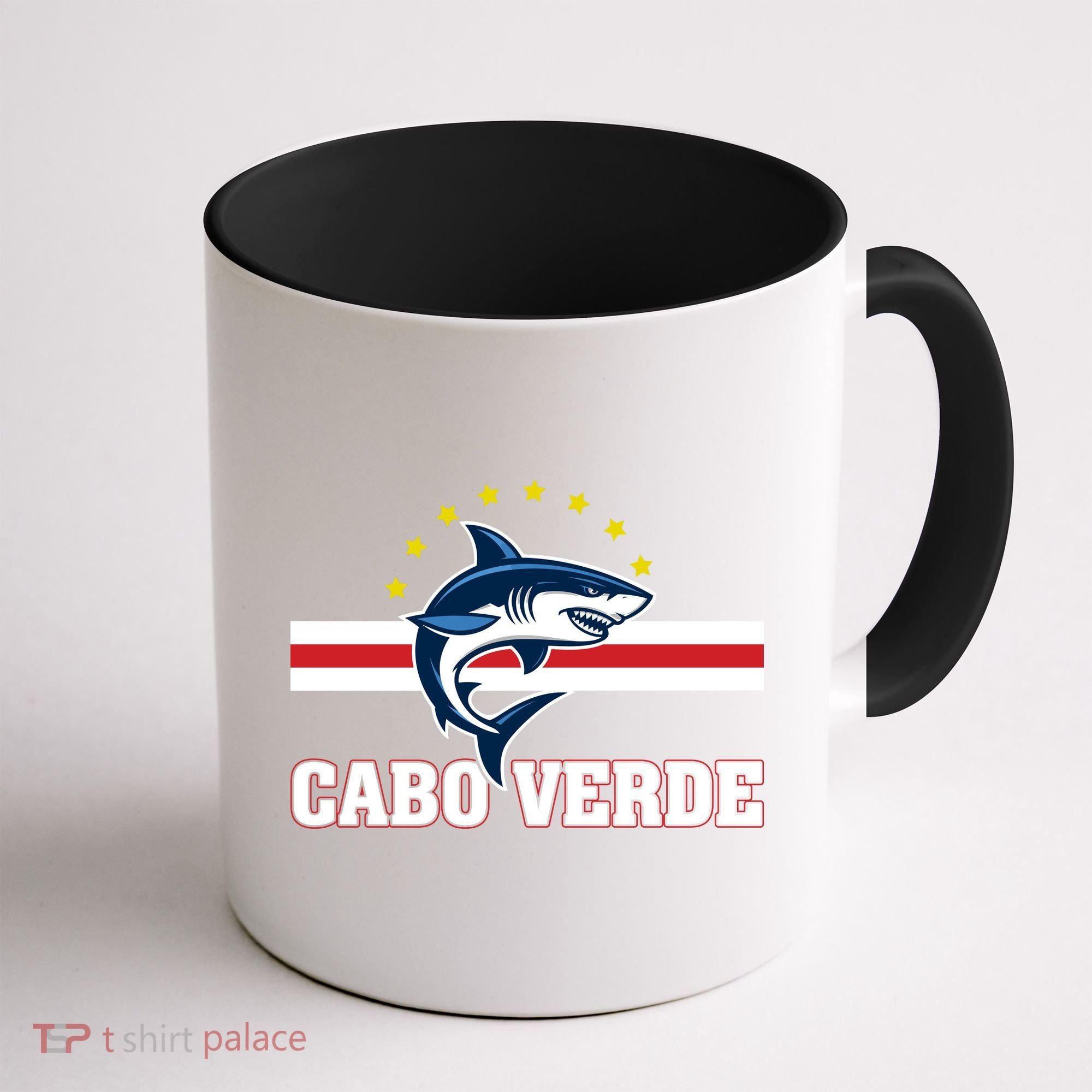 Cabo Verde Day Shark Country Flag Proud Fan Coffee Mug