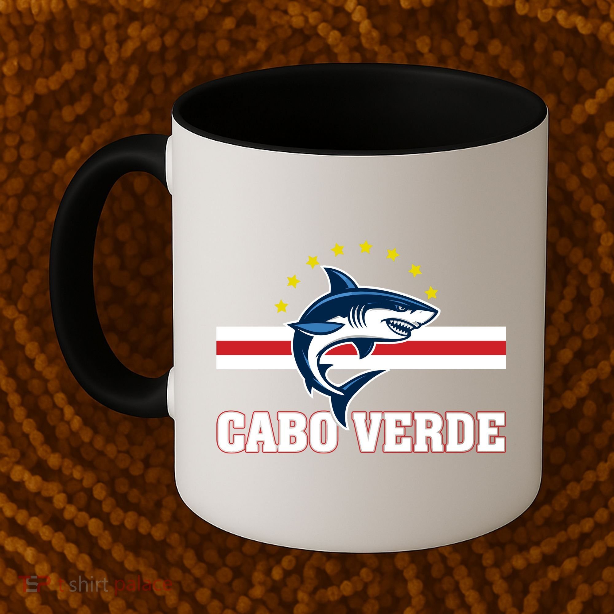 Cabo Verde Day Shark Country Flag Proud Fan Coffee Mug