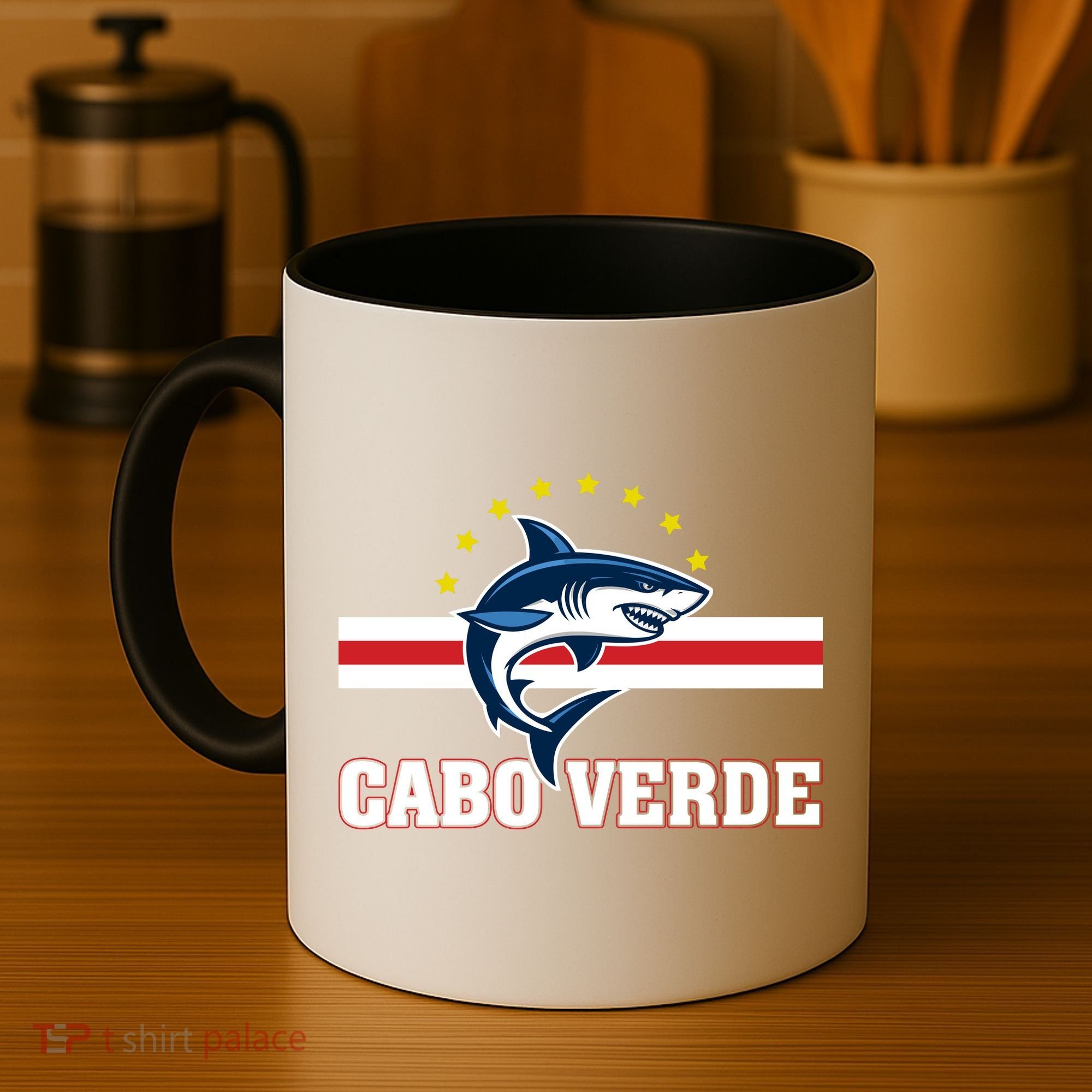 Cabo Verde Day Shark Country Flag Proud Fan Coffee Mug