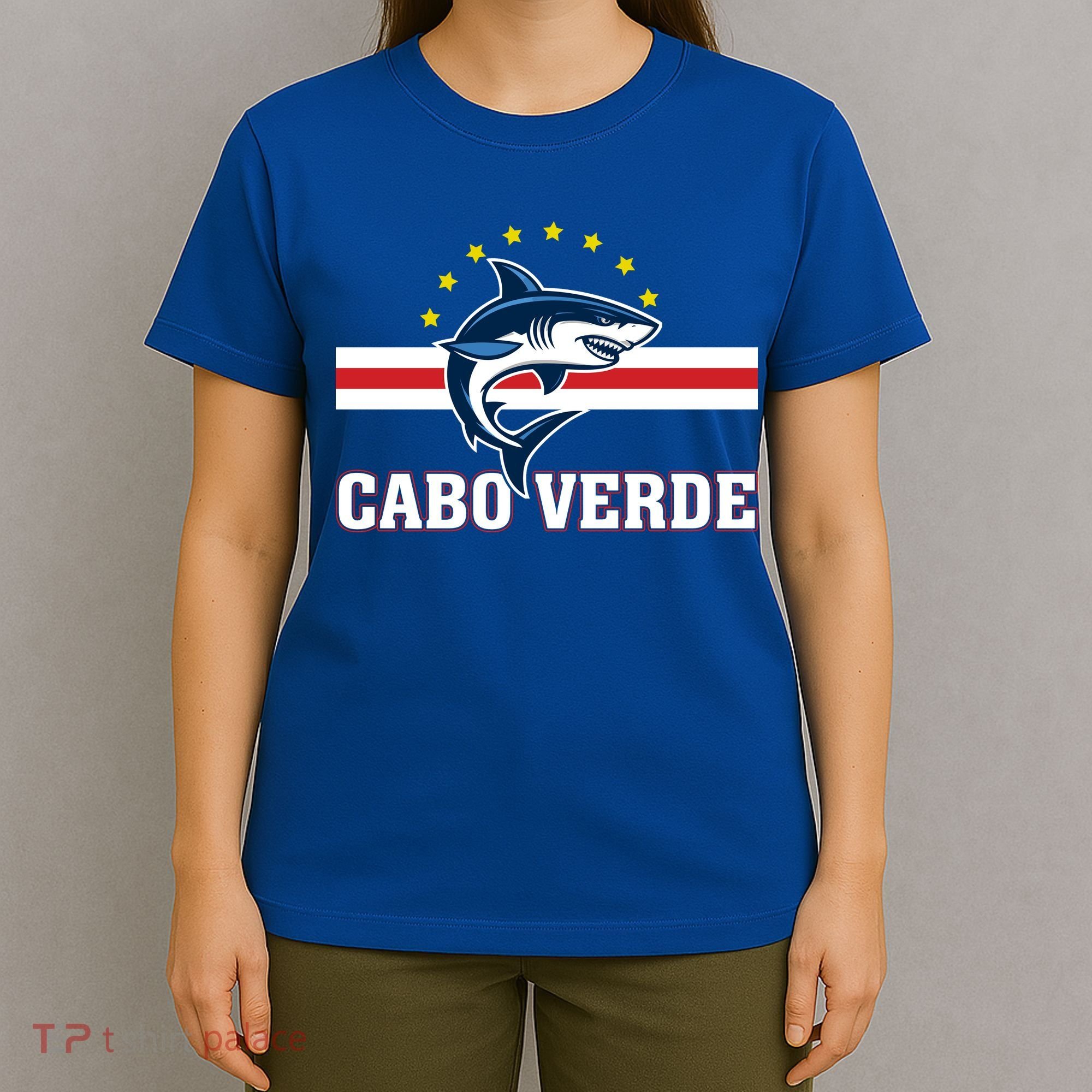 Cabo Verde Day Shark Country Flag Proud Fan T-Shirt