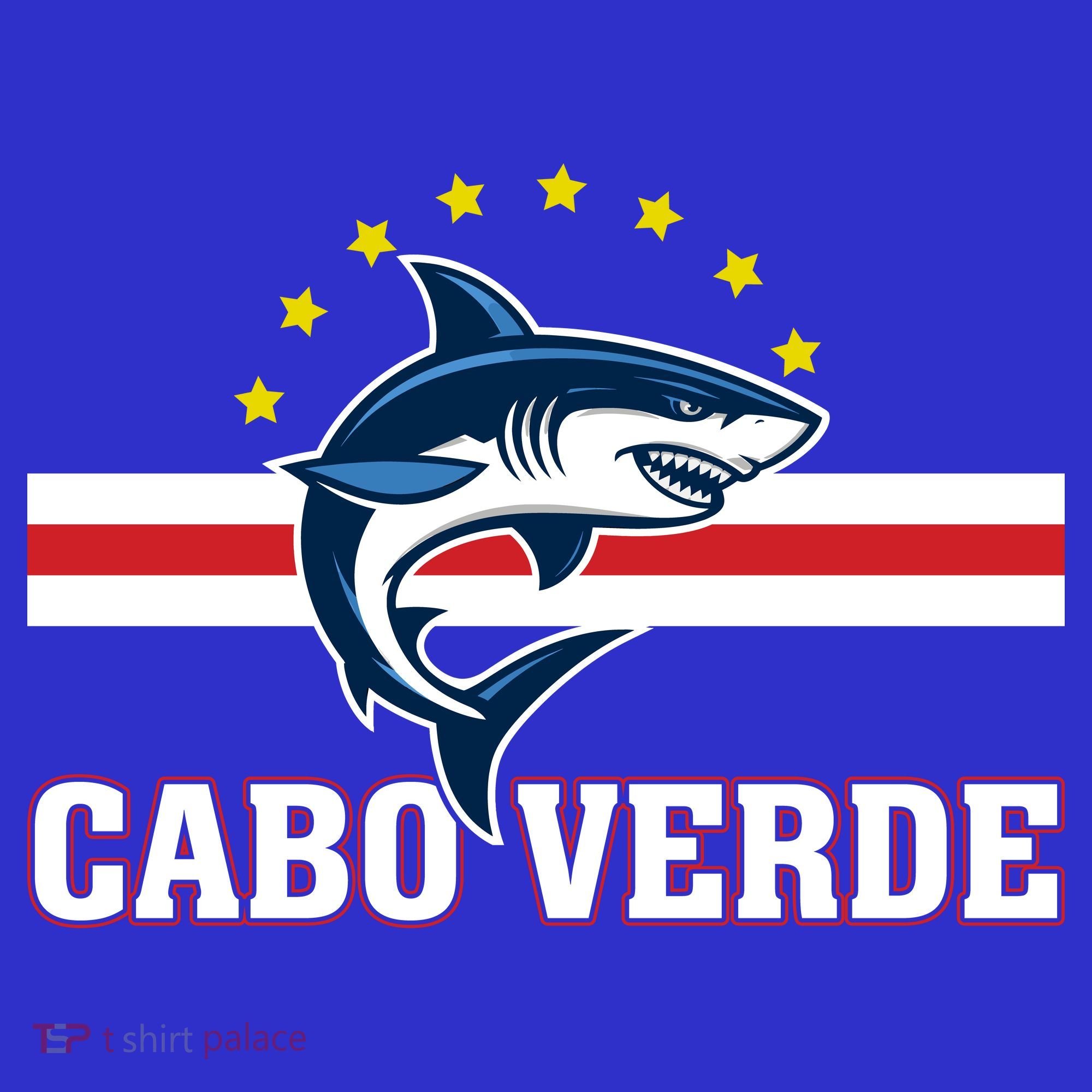 Cabo Verde Day Shark Country Flag Proud Fan T-Shirt