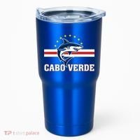 Cabo Verde Day Shark Country Flag Proud Fan Tumbler thumb 0